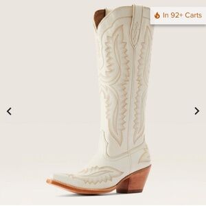 NWT  Ladies White Ariat Casanova cowboy boots - white 9